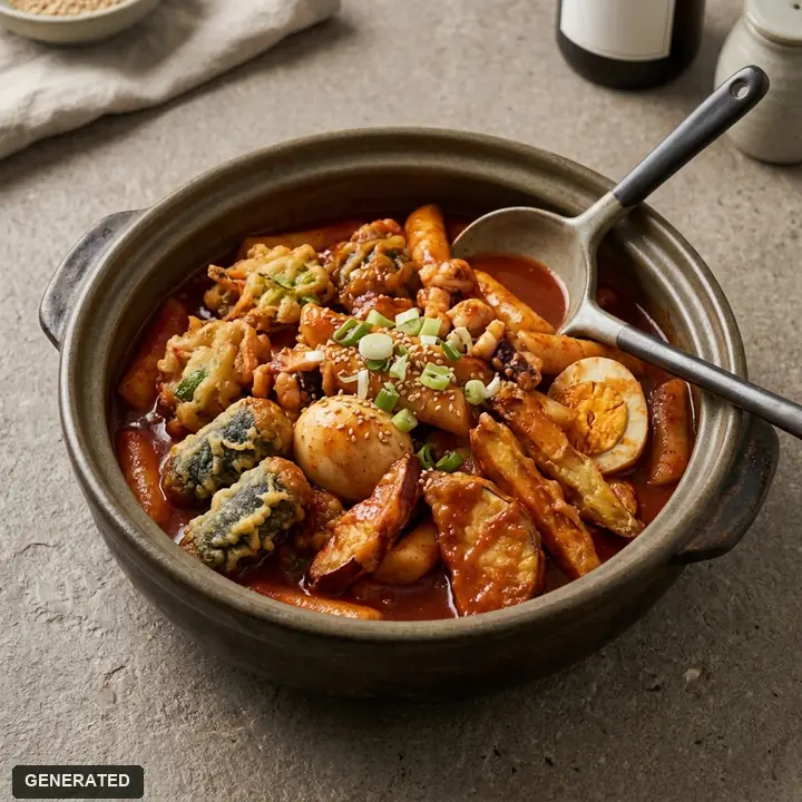 tteokbokki (spicy-sweet rice cakes)