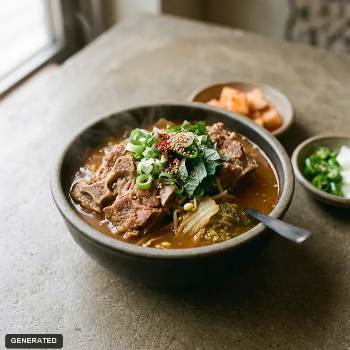 ppyeo haejangguk (spicy pork bone soup)