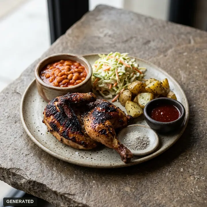 salt-grilled charcoal chicken barbecue
