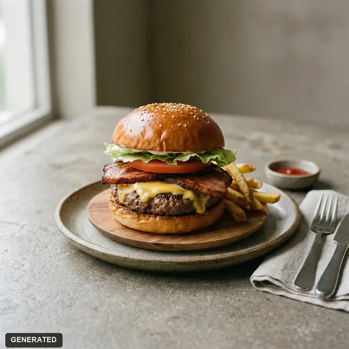 double cheeseburger (Korean hanwoo beef)