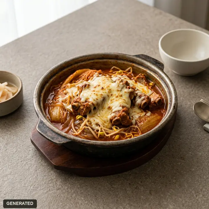 매운 김치 등갈비찜