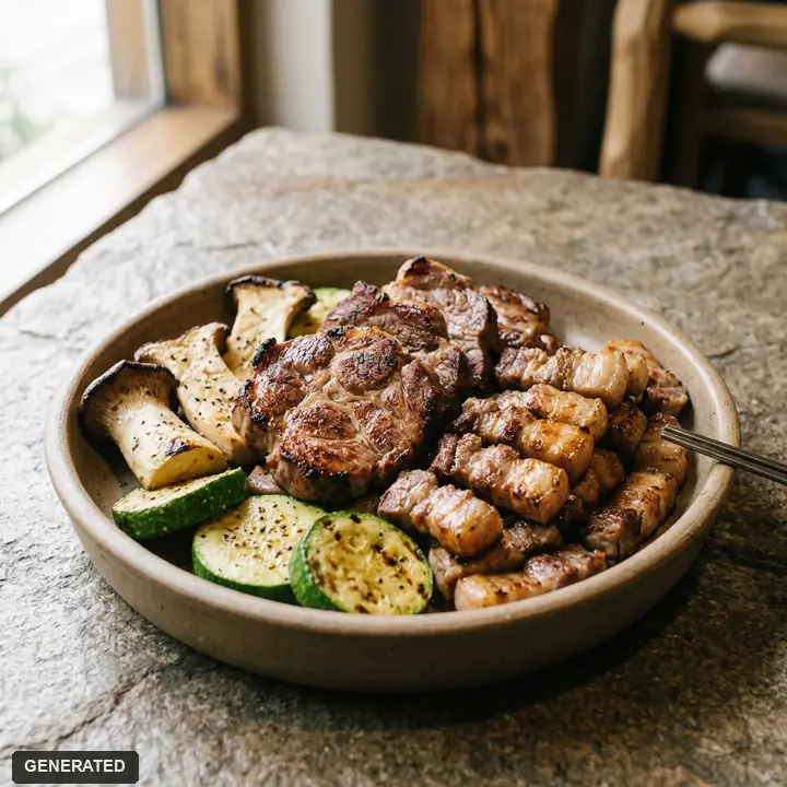steak-cut moksal (grilled pork neck)