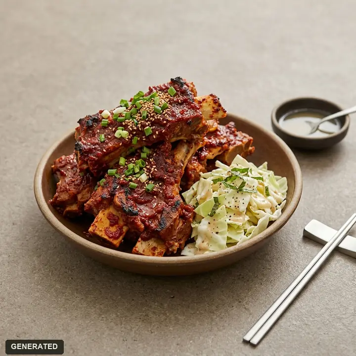 minari gamjatang (pork bone soup with Korean water parsley)