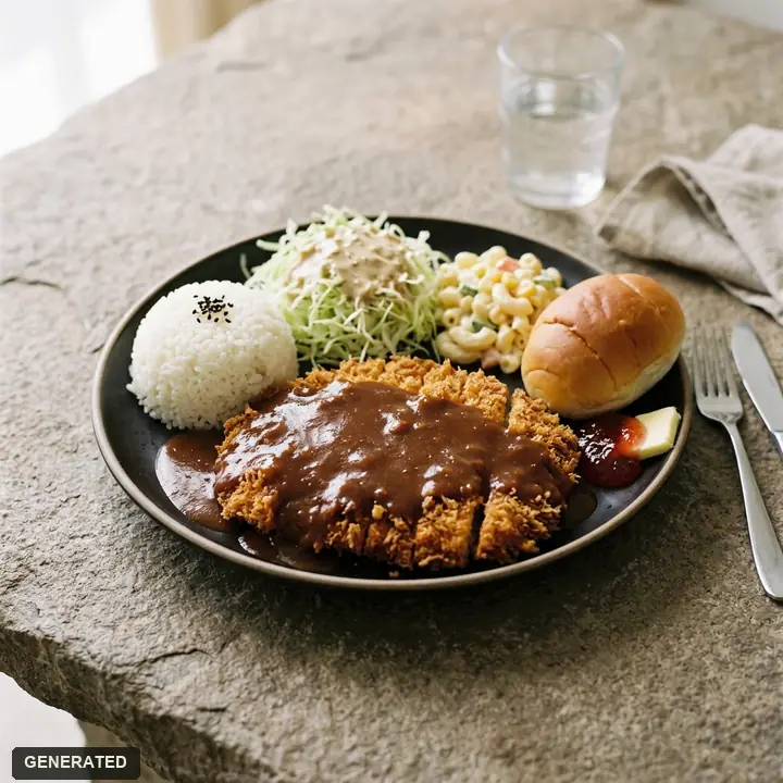classic Korean-style pork cutlet (tonkatsu with sauce)