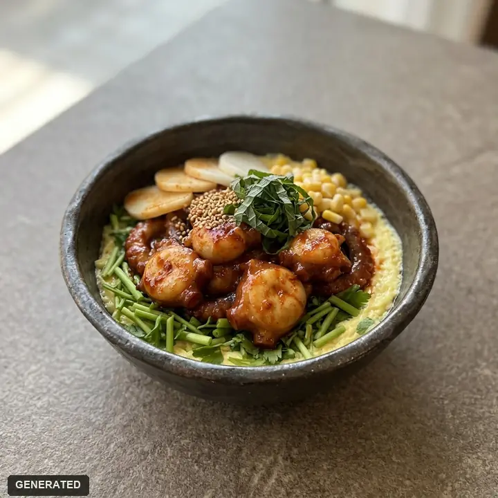 jjukkumi and pork belly (spicy stir-fried baby octopus with pork)