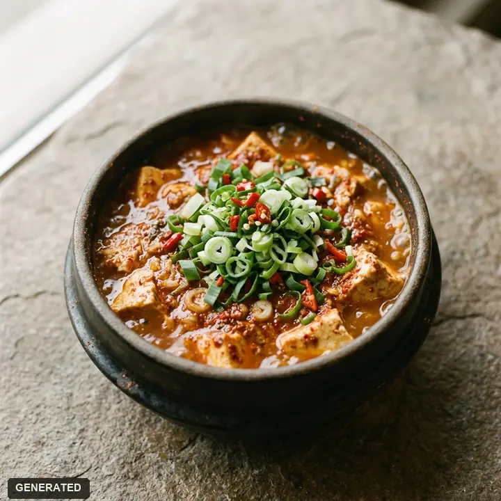 jjabak dubu (soft tofu braised in spicy sauce)
