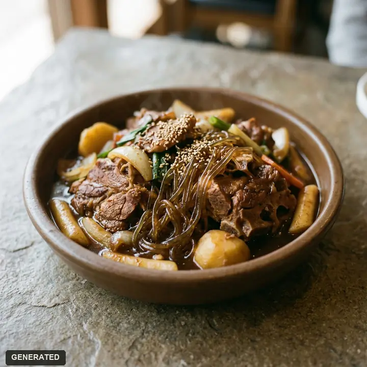 spicy grilled pork neck bones with ppyeo-haejangguk (pork bone soup)