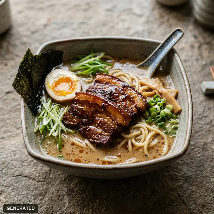 dongpo pork ramen set (ramen with soft braised pork belly)