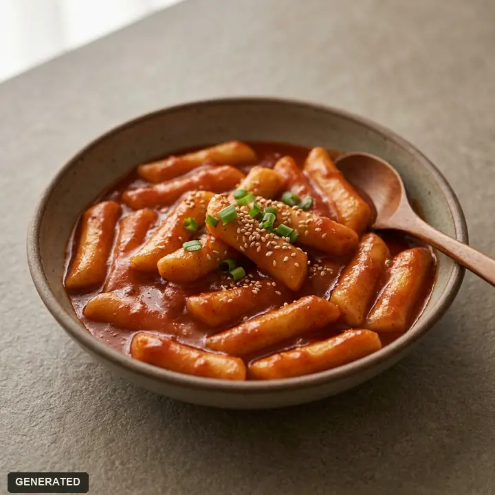 tteokbokki (spicy rice cakes)