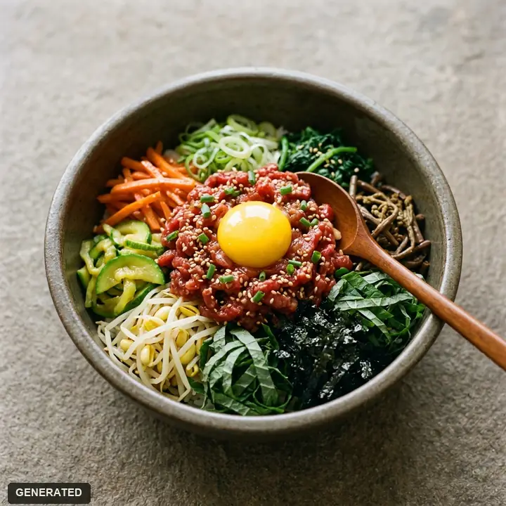 bulgogi bibimbap (rice bowl with sweet soy beef)