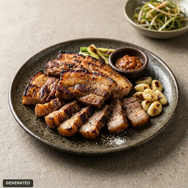 samgyeopsal (grilled pork belly)