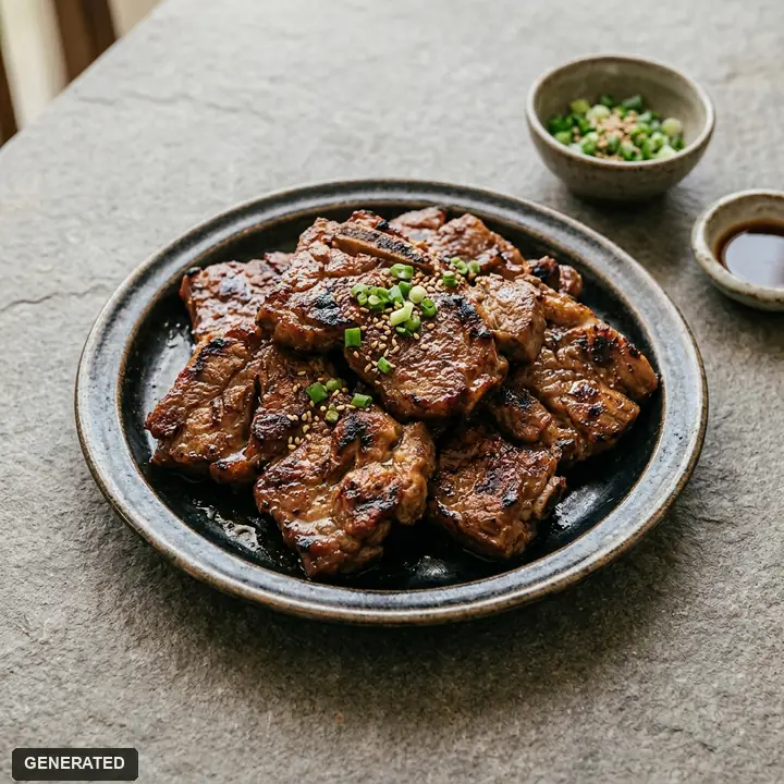 sanwol sutbul galbi (charcoal-grilled marinated pork ribs)