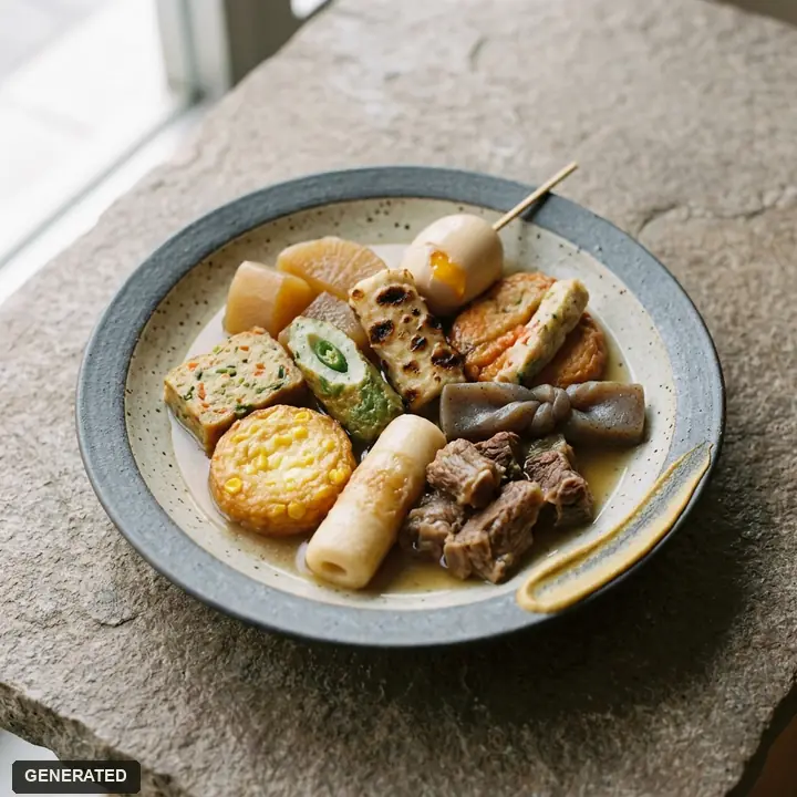 holy set (assorted oden with beef tendon, for two)
