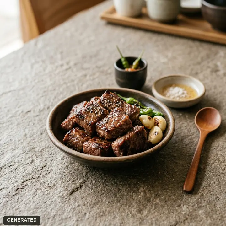 assorted hanwoo (Korean beef) platter