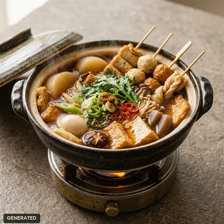 skewer set (5 grilled skewers with spicy fish cake soup)