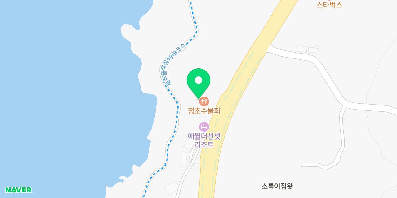 Map showing where Cheongchosu Mulhoe Jeju-jeom is