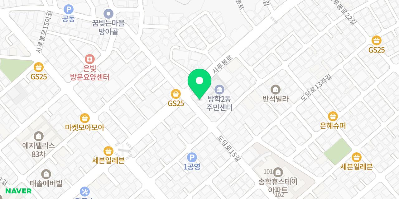 Map showing where Oneuldo Dakgalbi Banghak-jeom is