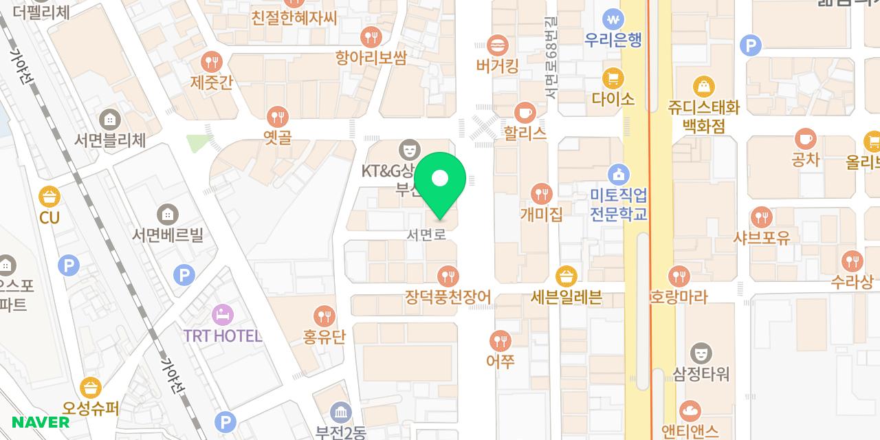 Map showing where Mimi Sundubu Seomyeon-jeom is