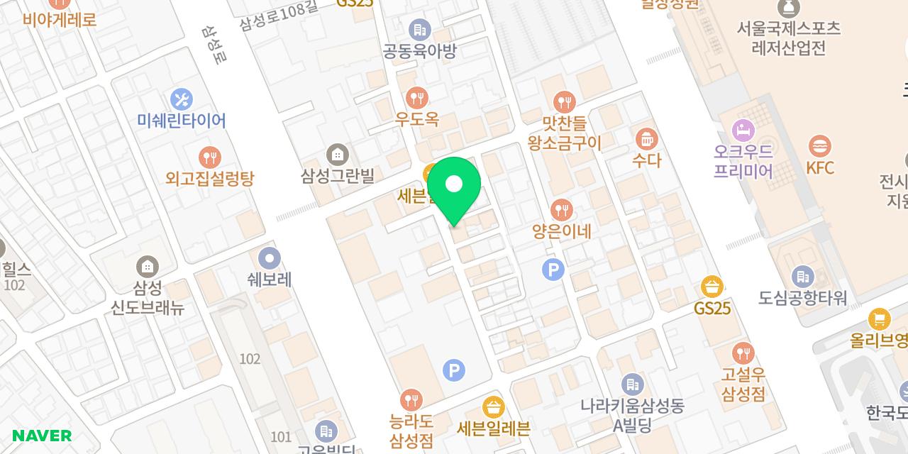 Map showing where Obongjip Samseong-jeom is