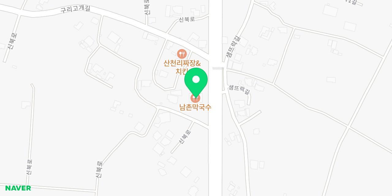 Map showing where Namchon Makguksu Bunjeom is