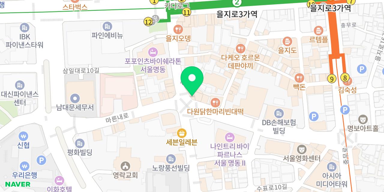 Map showing where Seoul Samgyetang is