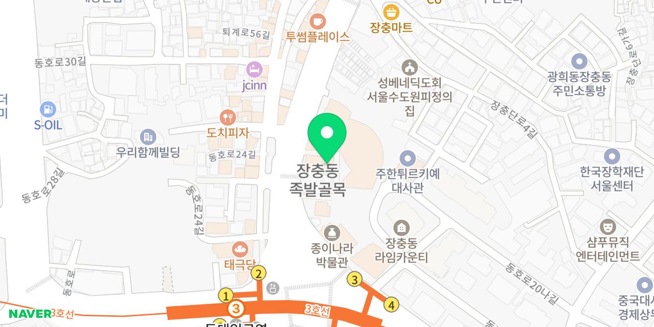 Map showing where Pyeongando Jokbaljip is