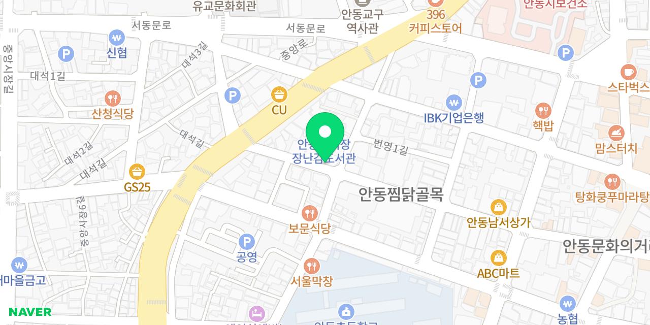 Map showing where Jungang Jjimdak is