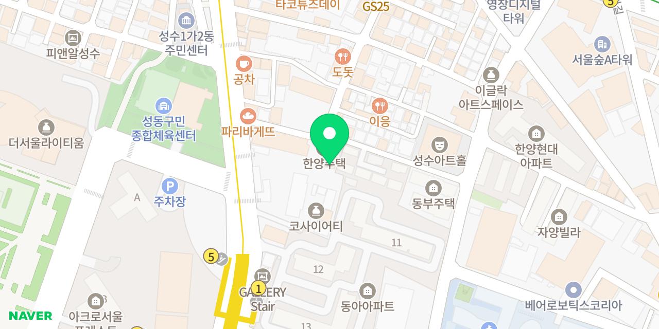 Map showing where 바버 앤 젤라또 is