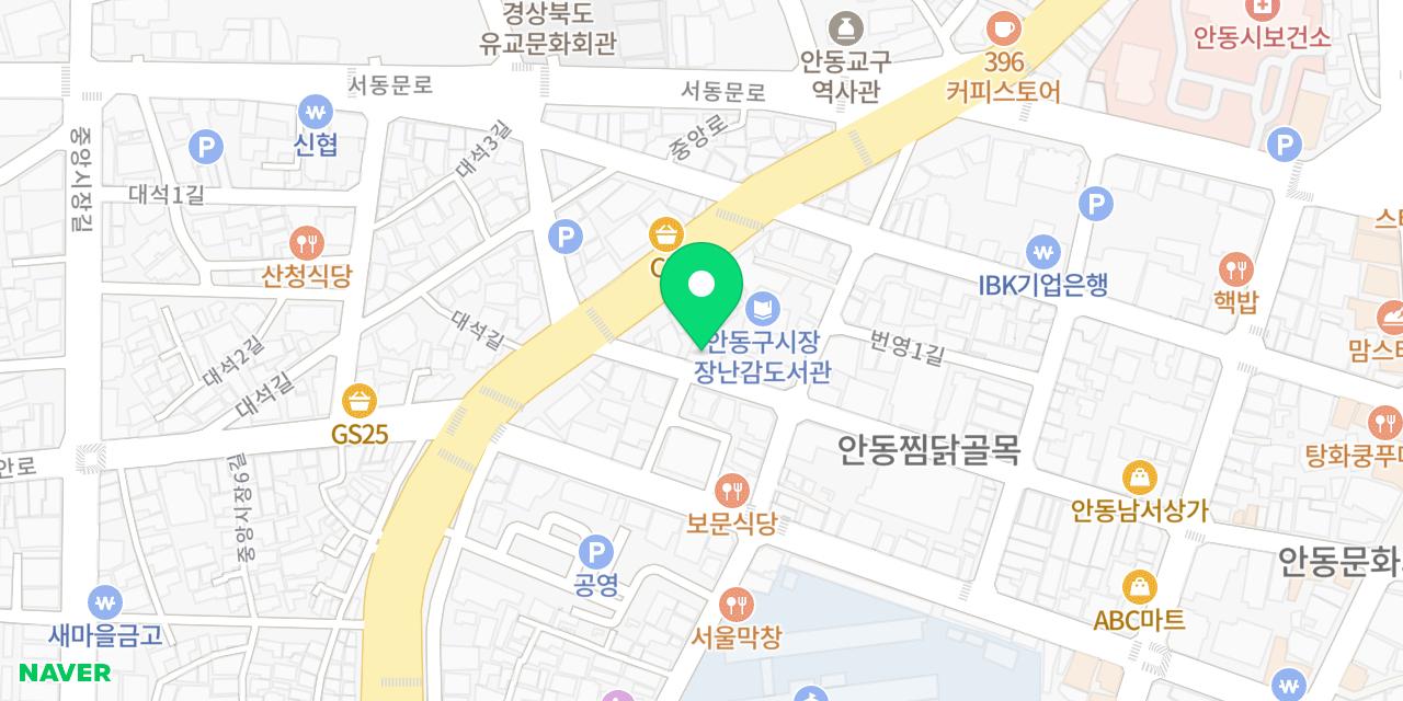 Map showing where Millennium Andong Jjimdak is