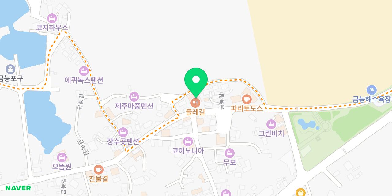 Map showing where Dullegil Hyeopjae Geumneung-jeom is