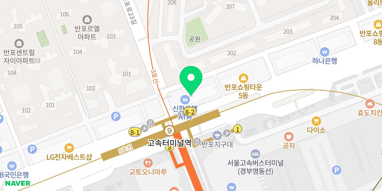 Map showing where Banpo Galbi is