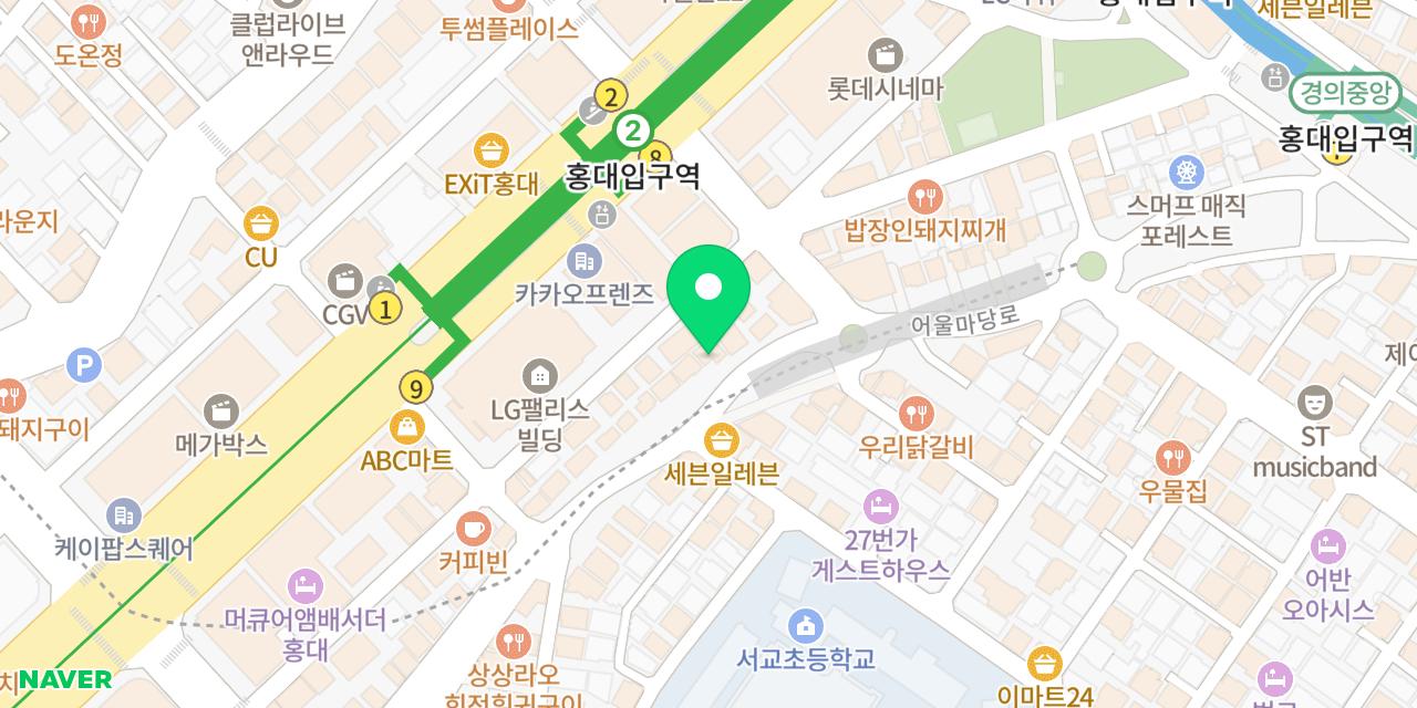 무쏘 위치가 표시된 지도