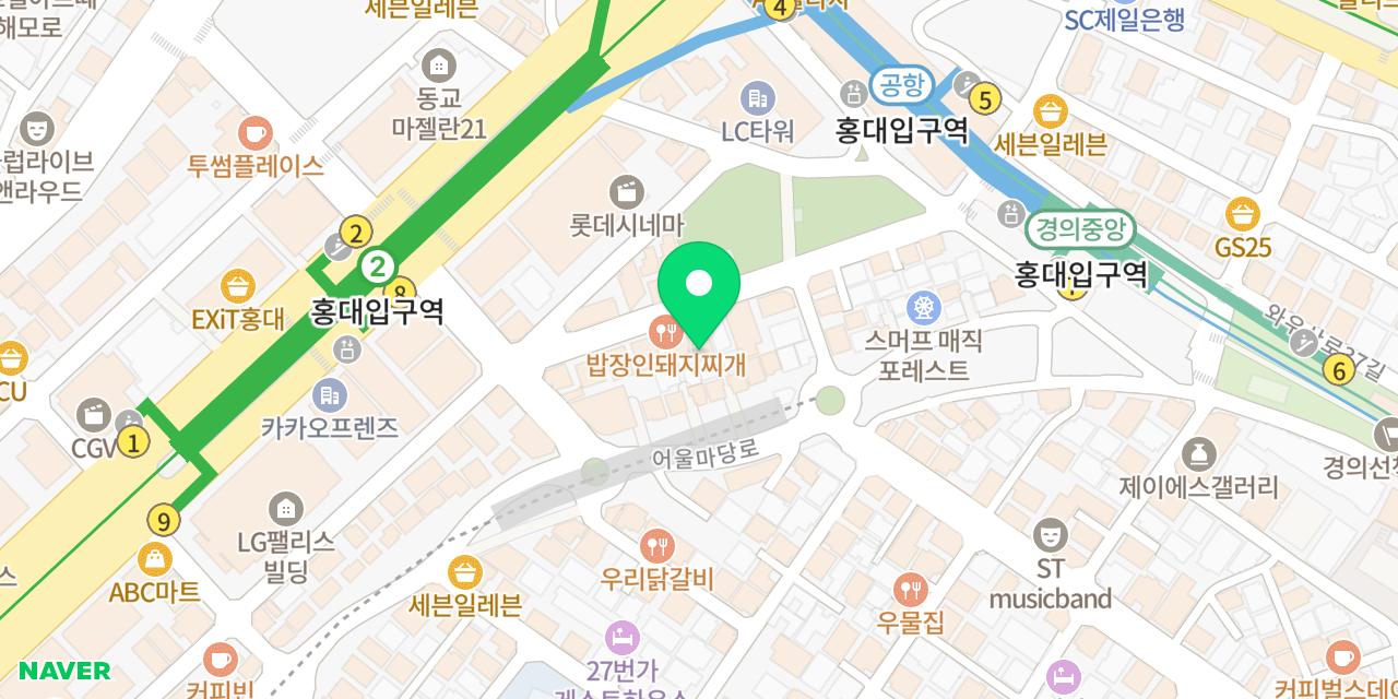 Map showing where Donggyo Haemul is