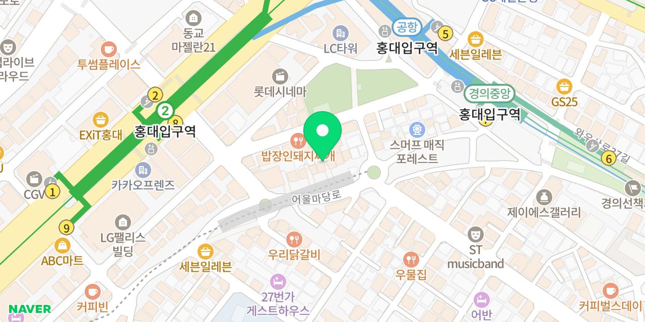 Map showing where Tteokbokki Sanghoe is