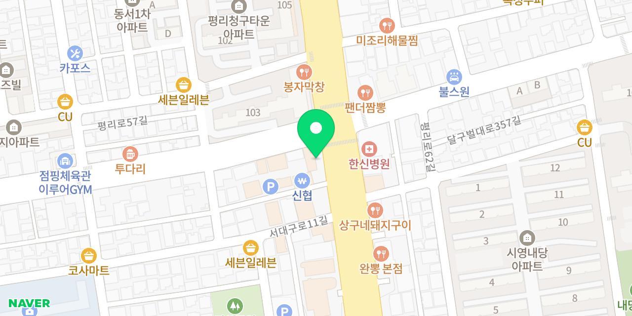 Map showing where Daraewon Makchang is