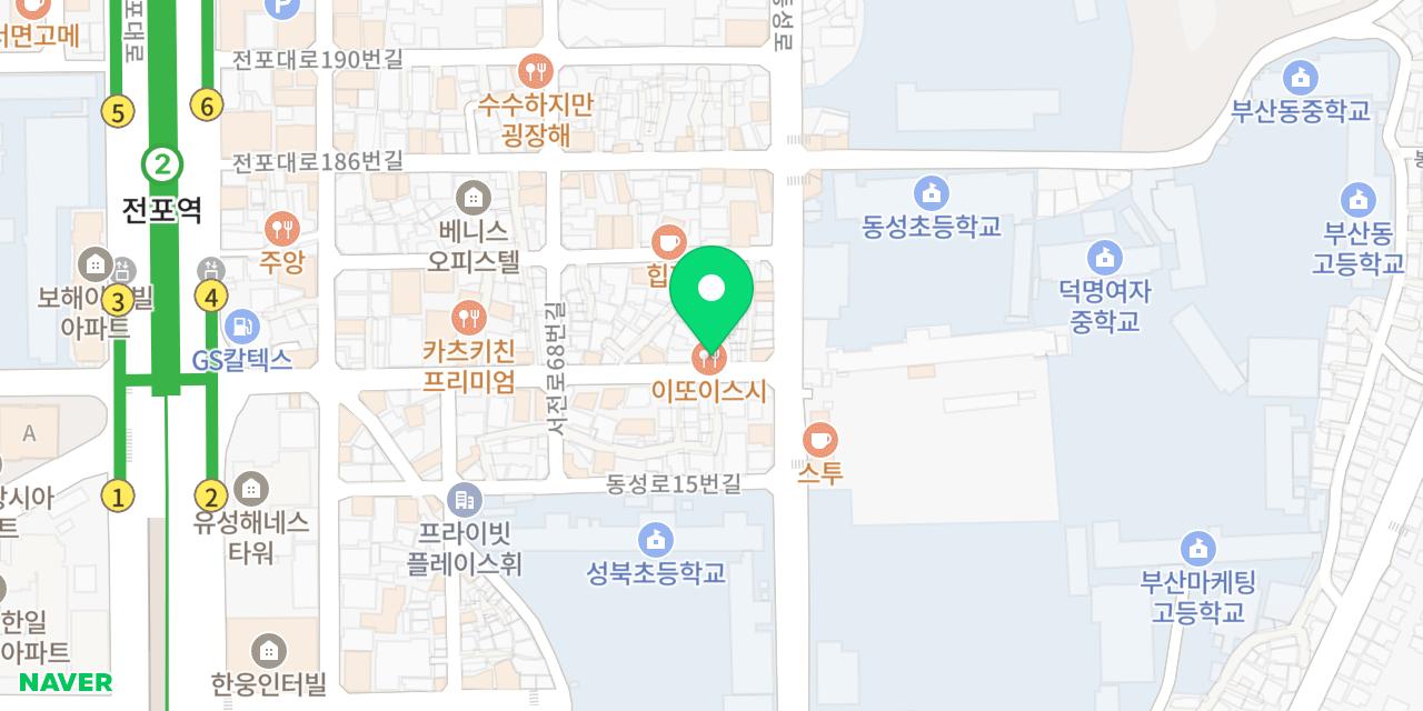 Map showing where I-ddo-I Sushi is