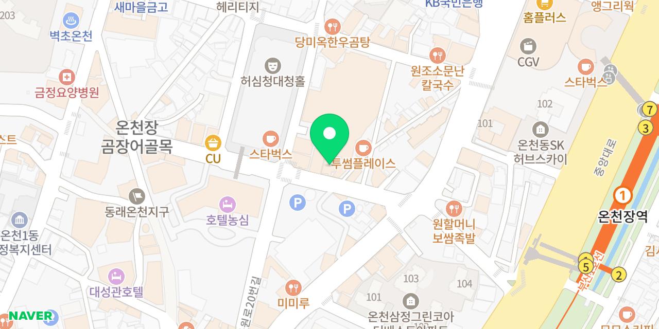 Map showing where Geumsu Bokguk Oncheon-jeom is