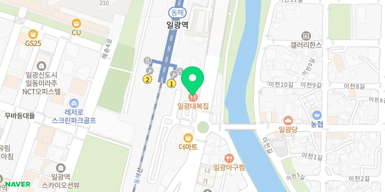 Map showing where Ilgwang Daebokjip is