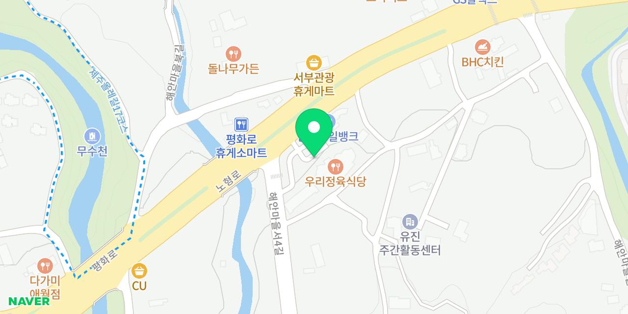 우리정육식당 위치가 표시된 지도