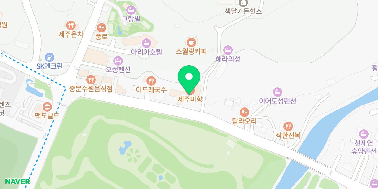 Map showing where Jeju Mihyang Jungmun Bonjeom is
