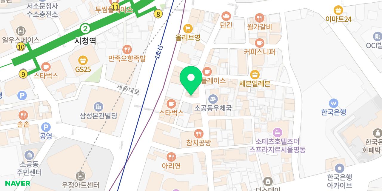 Map showing where Nongmin Baegam Sundae is