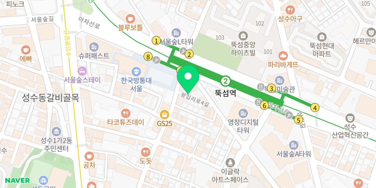 Map showing where Sharon Seongsu is