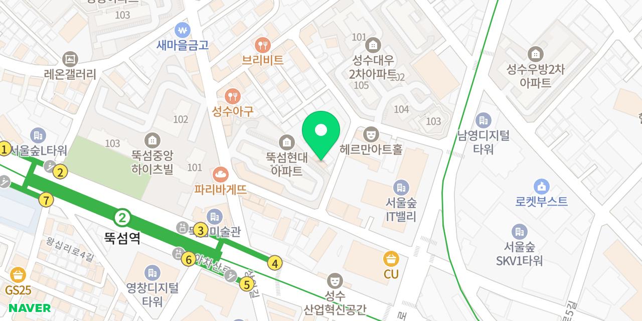 Map showing where Seongsu Ilmirak is