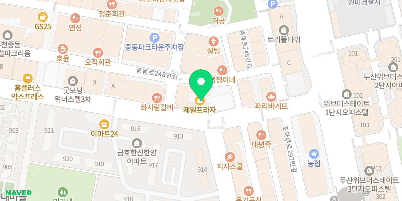 Map showing where Dongshim is