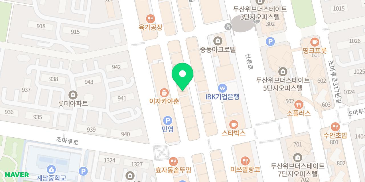 Map showing where Kkojumangtae Sinjungdong-jeom is