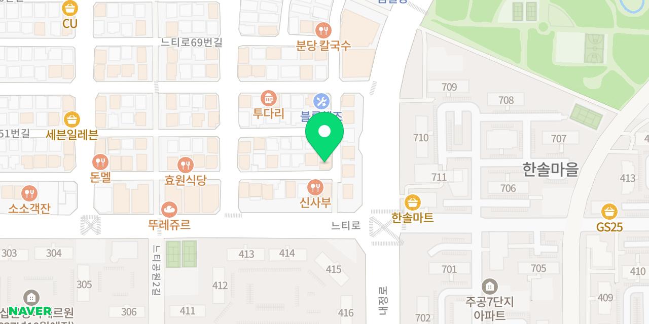 여수밤바다 정자본점 위치가 표시된 지도