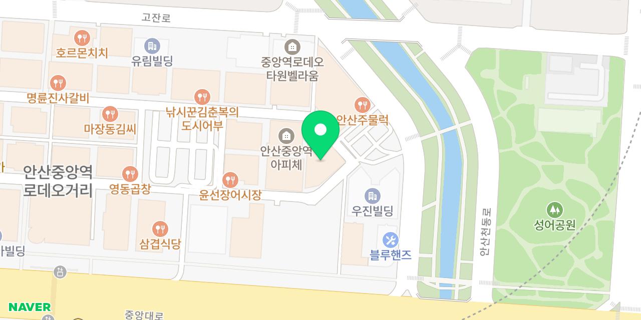 이자카야 기술 위치가 표시된 지도