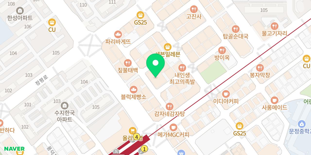 엔토리 위치가 표시된 지도