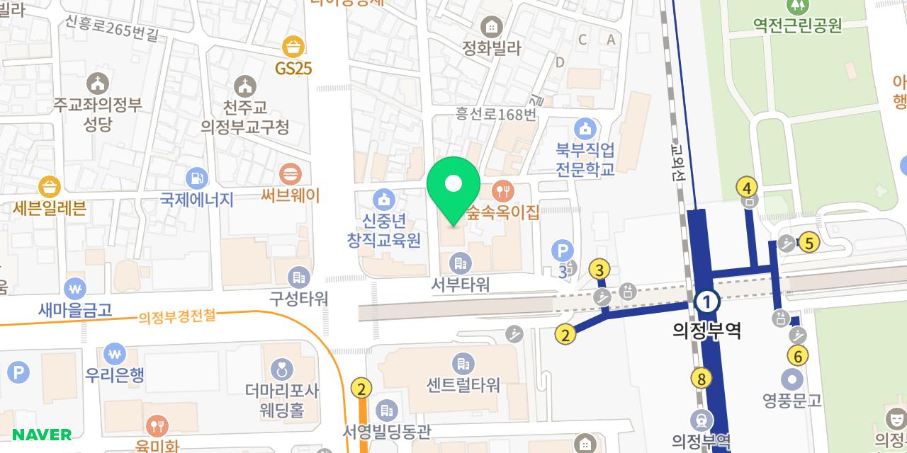고파 의정부역점 위치가 표시된 지도