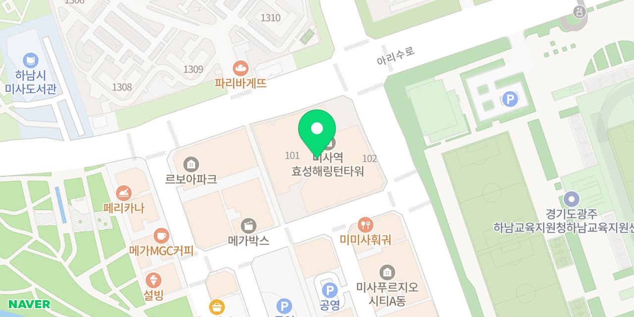 푸라닭 하남미사역점 위치가 표시된 지도